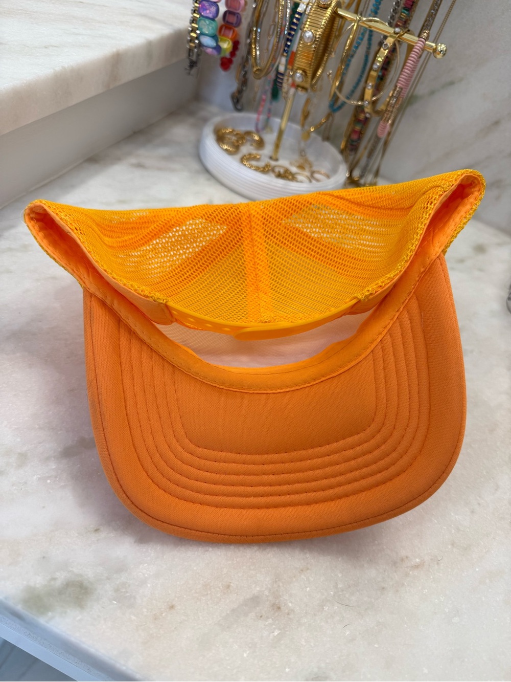 Sunkissed Orange Mesh Trucker Hat - Picture 2 of 5